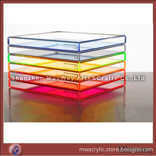 Colored Custom Acrylic Serving/Cookie/Wine Glass Plate